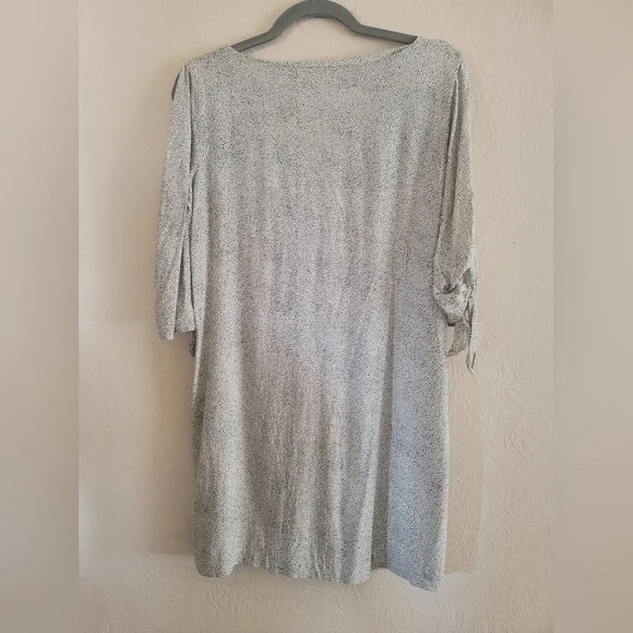 H&M Spotted Slit Tie‎ Sleeve Shift Dress, Size 10 - Picture 4 of 7
